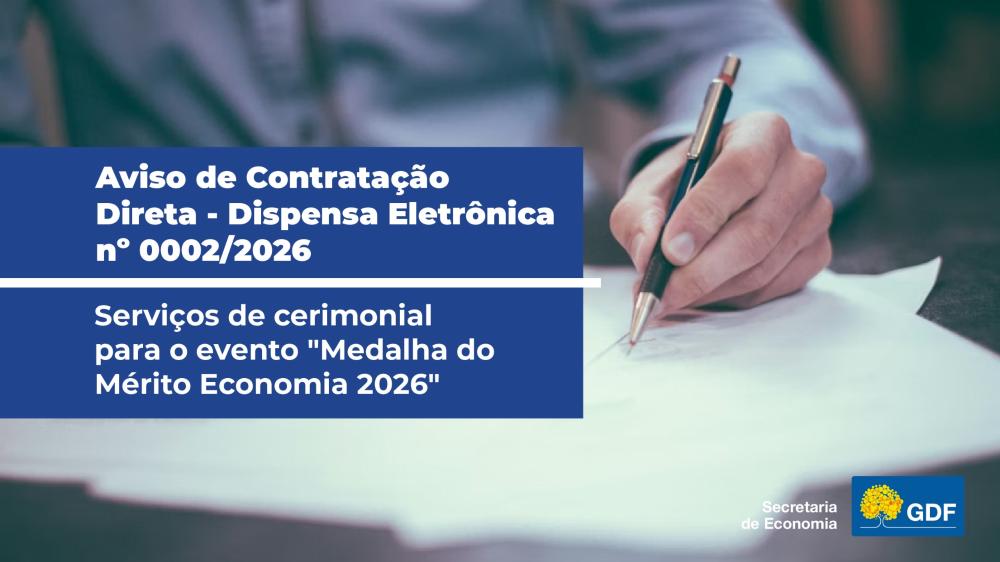 Capa da notícia: Aviso de Contratação Direta